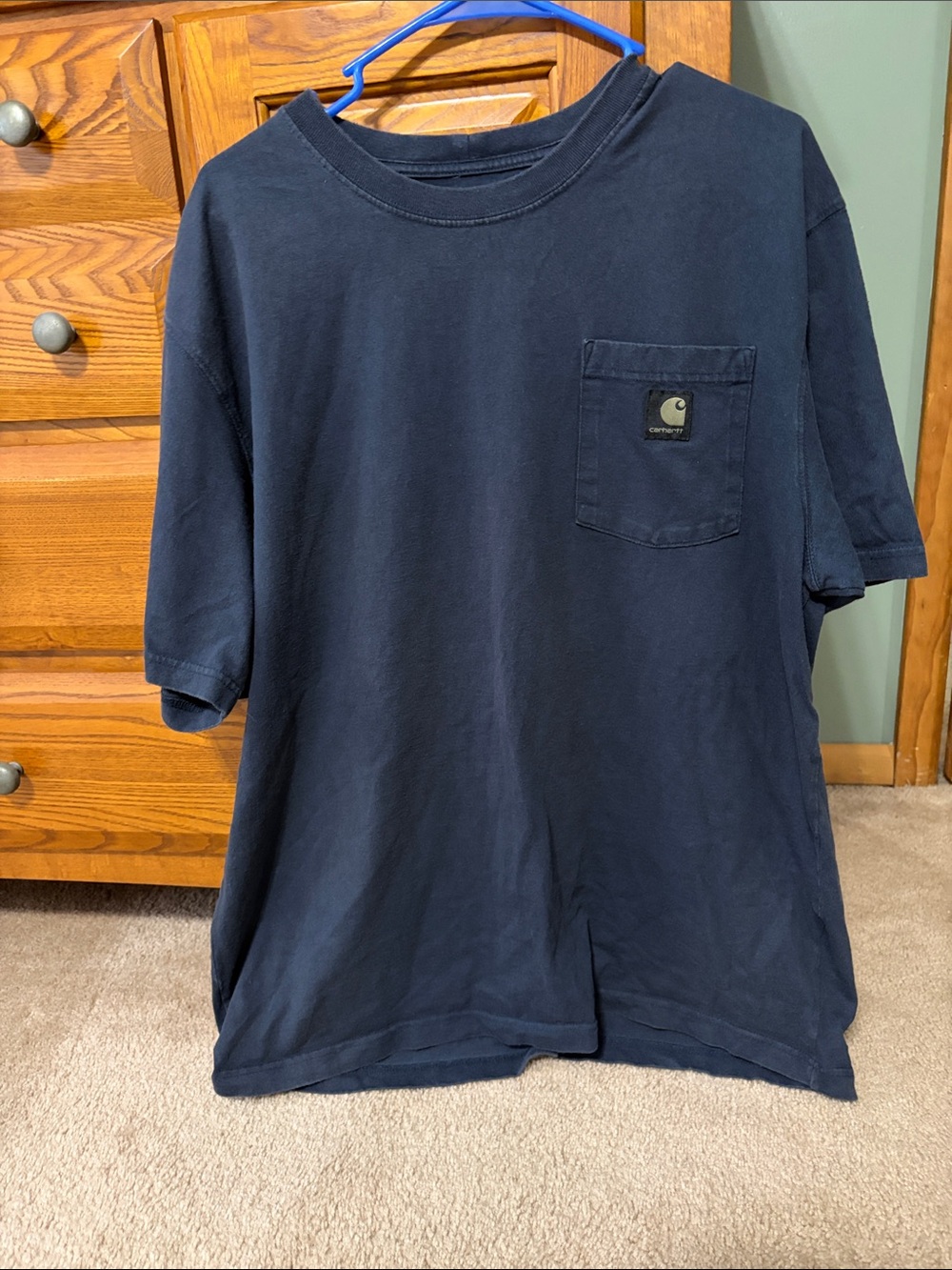 Carhartt Men’s Dark Navy Loose Fit Short-Sleeve Pocket Tee